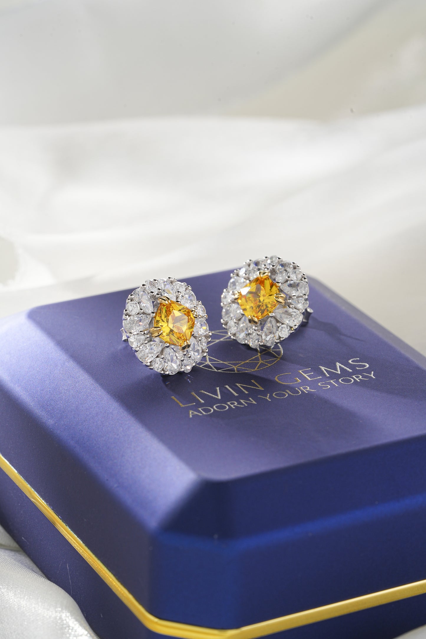 LiVin Gems Golden Bloom Earrings