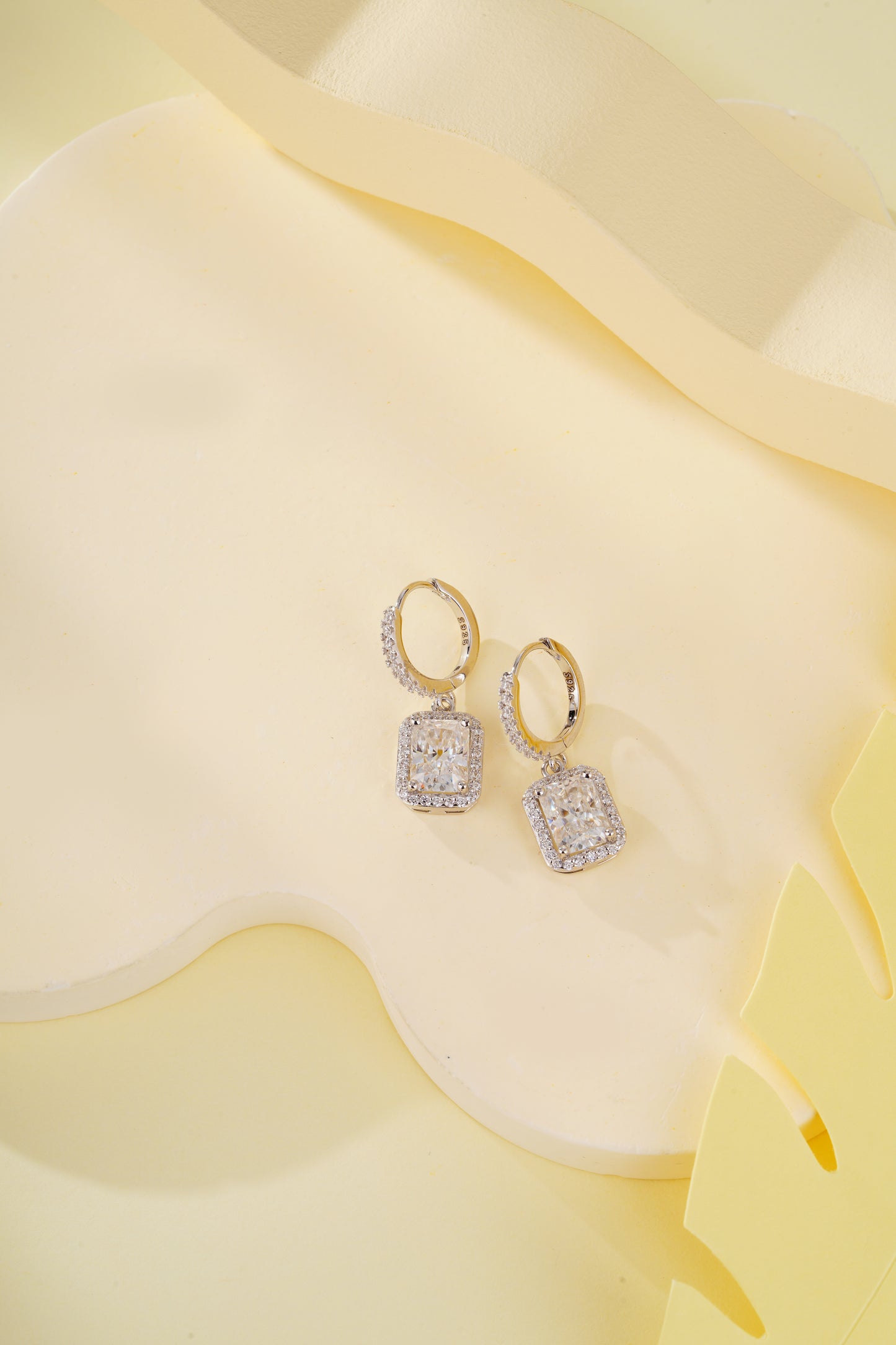 LiVin Gems Halo Drop Earrings