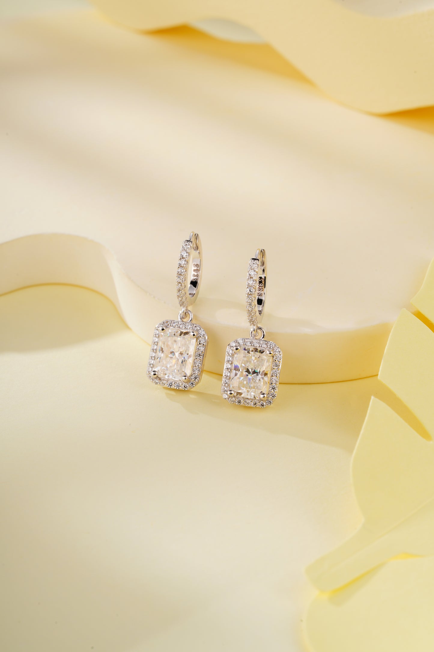 LiVin Gems Halo Drop Earrings